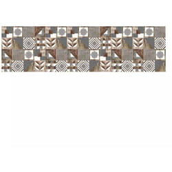 Crearreda - passatoia in vinile 'runner' fantasia 'brown cementine', 180x50 cm