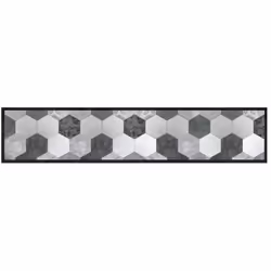 Passatoia in vinile "Runner" fantasia "Grey Exagons", 240x50 cm.La passatoia in vinile calpestabile, realizzata in Italia con ...