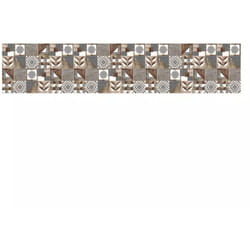 Crearreda - passatoia in vinile 'runner' fantasia 'brown cementine', 240x50 cm