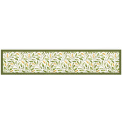 Crearreda - passatoia in vinile 'runner' fantasia 'emerald ramage', 240x50 cm