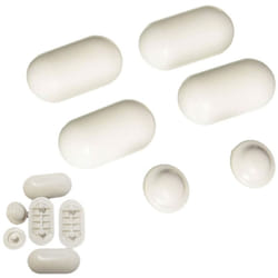 Ideal Standard - Paracolpi di ricambio in gomma dura finitura bianco europeo classico, adatto ai modelli tesi, fiorile e liuto T217001