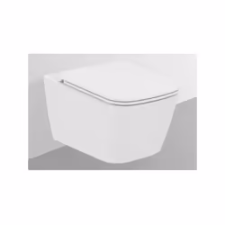 Vaso sospeso con scarico orizzontale (6 litri). Funzionante con passo rapido e flussometro, cassetta alta o immurata. Complet ...