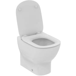 Tesi, wc a terra filo parete universale Aquablade, Copriwater sottile con chiusura rallentata, T353601, Bianco - Ideal Standard