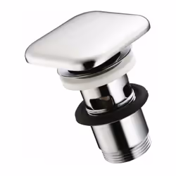Valvola per lavabo quadrata adatto a lavabi con troppopieno con meccanismo Click-Clack dimensione: 85 x 85 x 30 mm