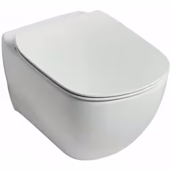 Set WC sospeso e sedile ultrapiatto WC sospeso con tecnologia di scarico innovativa AQUABLADE® per cassette ad incasso con ca ...
