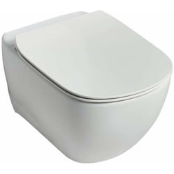 Wc sospeso Ideal Standard Tesi con copriwater SoftClose AquaBlade bianco opaco T3546V1