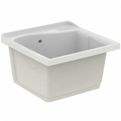 Lago lavatoio da incasso per lavanderia L.61 P.60 H.37 cm, colore bianco finitura lucido T473001 - Ideal Standard