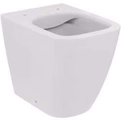 Vaso a terra RimLS+ per installazione filo parete a profondità ridotta di soli 48 cm, scarico orizzontale. Da completare con  ...