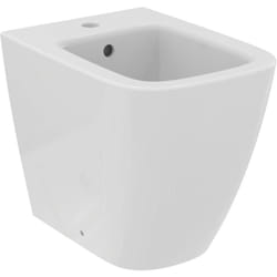 Ideal Standard - i.life s, Bidet a terra filo parete con profondità ridotta a 48 cm e fissaggi completamente nascosti, T459501, Bianco