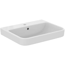 Ideal Standard - i.life b, Lavabo da 60 cm con foro centrale per la rubinetteria e troppopieno, T460701, Bianco