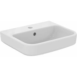 Ideal Standard - i.Life b - Lavabo 5x4 cm, con troppopieno e foro per miscelatore, bianco T461001