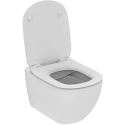 Tesi, wc sospeso senza brida RimLS+, Copriwater sottile con chiusura rallentata, T536001, Bianco - Ideal Standard