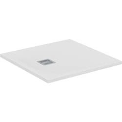 Piatto Doccia Quadrato Ultra Flat s+ Effetto Pietra Bianco 80 x 80 Cm