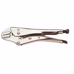 Art. 1054 corpo in lamiera, esecuzione cromata. Ganasce diritte in acciaio legato. Lunghezza 235 mm