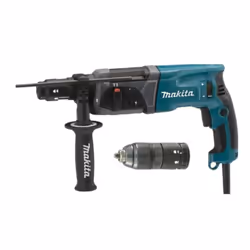 TRAPANI TASSELLATORE MAKITA HR2611FT ROTOSTOP Tassellatore 24 mm Struttura compatta Attacco utensile SDS-Plus + mandrino auto ...