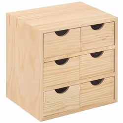 in legno sei cassetti. Dimensioni cm 28x20x28h