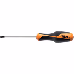 Art. 1268 RTX in acciaio al cromo vanadio, punta nera. Impugnatura bimateriale per viti con impronta Tamper Resistant Torx T2 ...