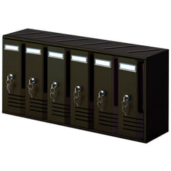 Alubox - Cassetta postale mod.cubo 6 posti alluminio 620x175x300 trimec condominio - Salone