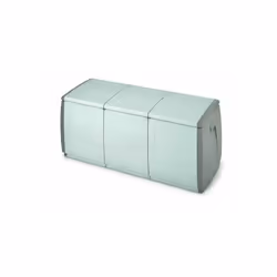 Cassapanca da Esterno in Resina Terry Box 140 Grigio 140x54x57h Contenitore multiuso, utilizzabile sia in ambienti interni pe ...