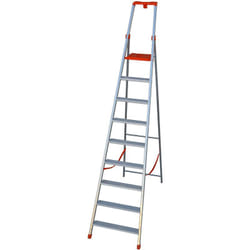 Facal - Scala alluminio a libretto 9 gradini uso professionale en131 - Salone