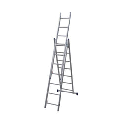 Scala combinata in alluminio a 3 elementi 7 gradini 198/420 cm. - Salone