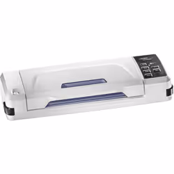 Mod. CHAMPION aspirazione automatica, saldatura manuale regolabile. Sede rotolo per sacchetti. Valore di vuoto fino a 60 cm/h ...
