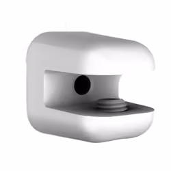 in nylon. Complete di viti e tasselli per il fissaggio. Per mensole di spessore max 10 mm Dimensioni mm 30x27 Colore bianco. ...