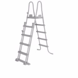 SCALETTA DOPPIA PER PISCINE MOD. 58160 ALTEZZA MAX CM. 132 Mod. 58332 La rampa esterna può essere bloccata in posizione verti ...
