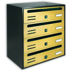 Alubox - Cassetta postale mod.cubo orizzontale 4 posti condominio - Salone