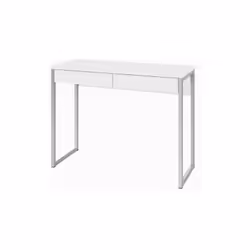 due cassetti. Dimensioni cm 102x40x77h Colore bianco laccato