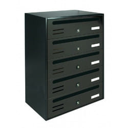 Alubox - Cassetta postale cubo orizzontale 5 posti ghisa condominio - Salone
