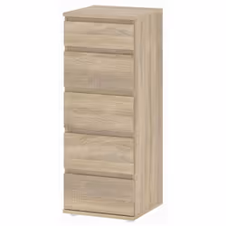 LINEA NOVA cinque cassetti. Dimensioni cm 40x40x107h Colore rovere