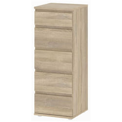 Cassettiera 5 cassetti nova - 40x40xh107 cm - Rovere - 71096/AKAK