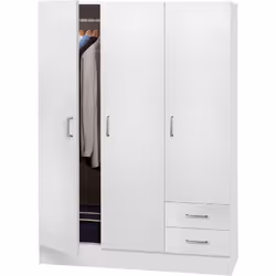 LINEA FACILE armadio tre ante e due cassetti Dimensioni cm 120x50x170h Colore bianco