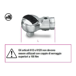 Beta - cricchetti reversibili per barre dinamometriche art. 614