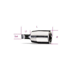 Beta - chiavi a bussola a giravite per viti con intaglio cromate-inserti bruniti SxA mm 1,6x10 art. 900LP