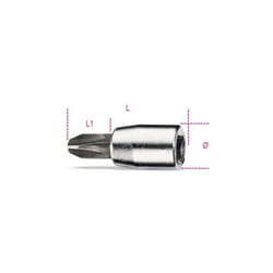Beta - chiavi a bussola a giravite per viti con impronta a croce philips® cromate-inserti bruniti ph 2 art. 900PH