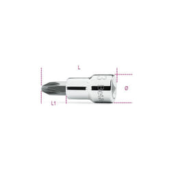 Chiavi a bussola a giravite per viti con impronta a croce philips® con attacco quadro 3/8 ph 1 art. 910PH