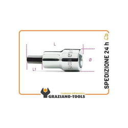 Chiavi a bussola maschio esagonale mm 3 art. 910PE