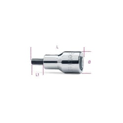 Beta - chiavi a bussola maschio esagonale con attacco quadro femmina 1/2 cromate mm 5 art. 920PE