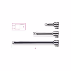 PROLUNGHE 75MM 1/2 920/20 Articolo 920/20 Beta Utensili Codice 009200818 prolungA con attacchi quadri maschio e femmina da 1/ ...