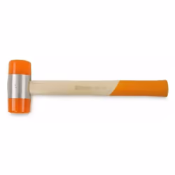 Descrizione Mazzuola con battenti intercambiabili in materiale plastico, manico in legno. D mm: 60 L mm: 380 L1 mm: 128 1390/ ...