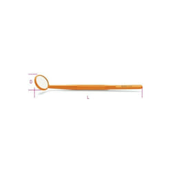 Beta - Specchietto rigido in materiale plastico l mm 155 art. 1714