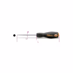 • impugnatura bimateriale antiscivolo L mm 215 L1 mm 100 Ø mm 6 Peso g 78