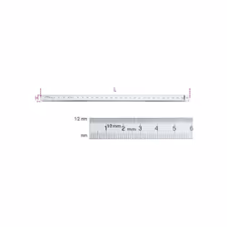 • doppia scala millimetrata • antiriflesso L mm 150 H mm 13 Spessore mm 0,5 Peso g 8,5