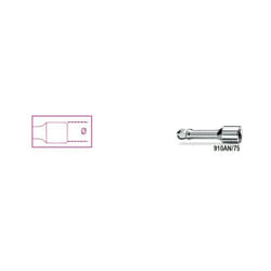 Beta - prolunghe con attacchi quadro maschio e femmina 3/8 angolari l mm 75 cromate art. 910AN/75
