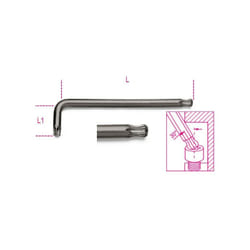 Beta - chiavi maschio piegate con estremita' sferica per viti con impronta torx® T20 brunite art. 97BTX
