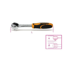 Beta Tools - cricchetto reversibile con attacco quadro maschio 1/4 cromato art. 900/55