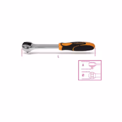 Cricchetto reversibile con attacco quadro maschio 3/8" cromato. Attacco : 3/8 Unità di misura : Millimetri Lunghezza : 200 mm ...