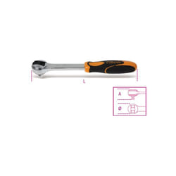Beta Tools - Cricchetto reversibile 3/8 beta 910/55 - 200 mm
